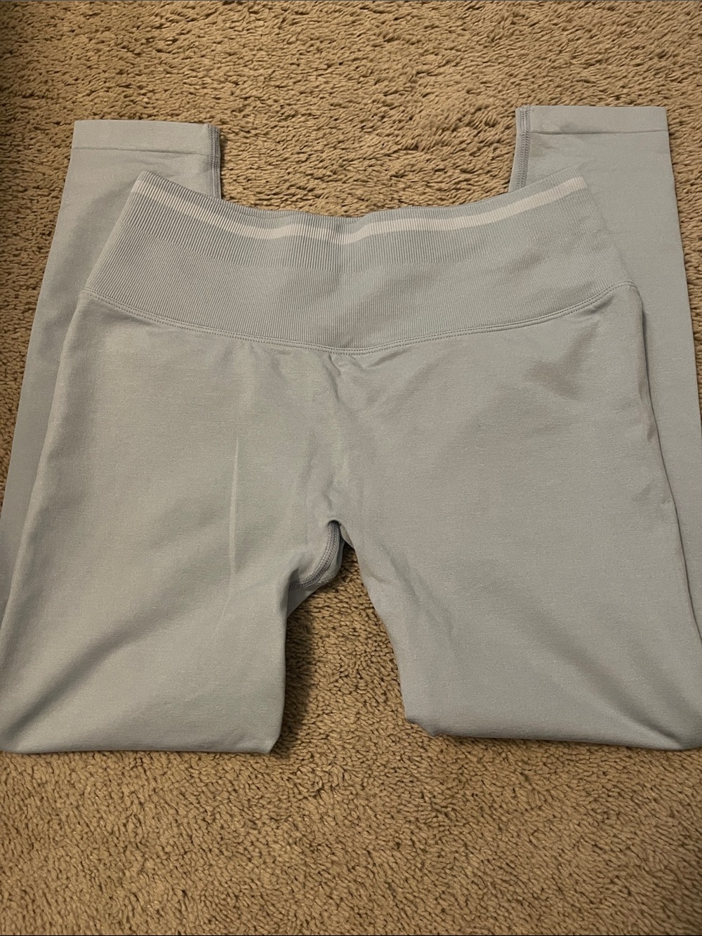 BuffBunny Seamless High-Waist Leggings - Pale Blue
